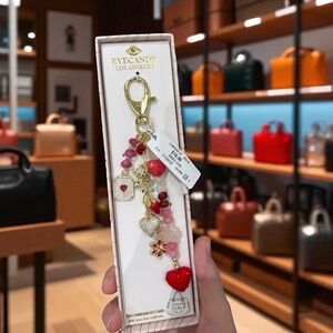 Eye Candy Red and Gold Charm Keychain